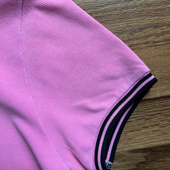 Vintage Fred Perry hot pink/burgundy100% cotton s/s polo shirt women’s 4 XS-S - Picture 4 of 14